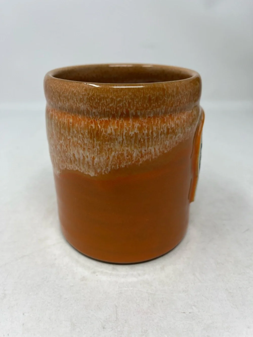 DENEEN POTTERY HANDCRAFTED IN USA ORANGE MUG WHISKEYTOWN CALIFORNIA NEW